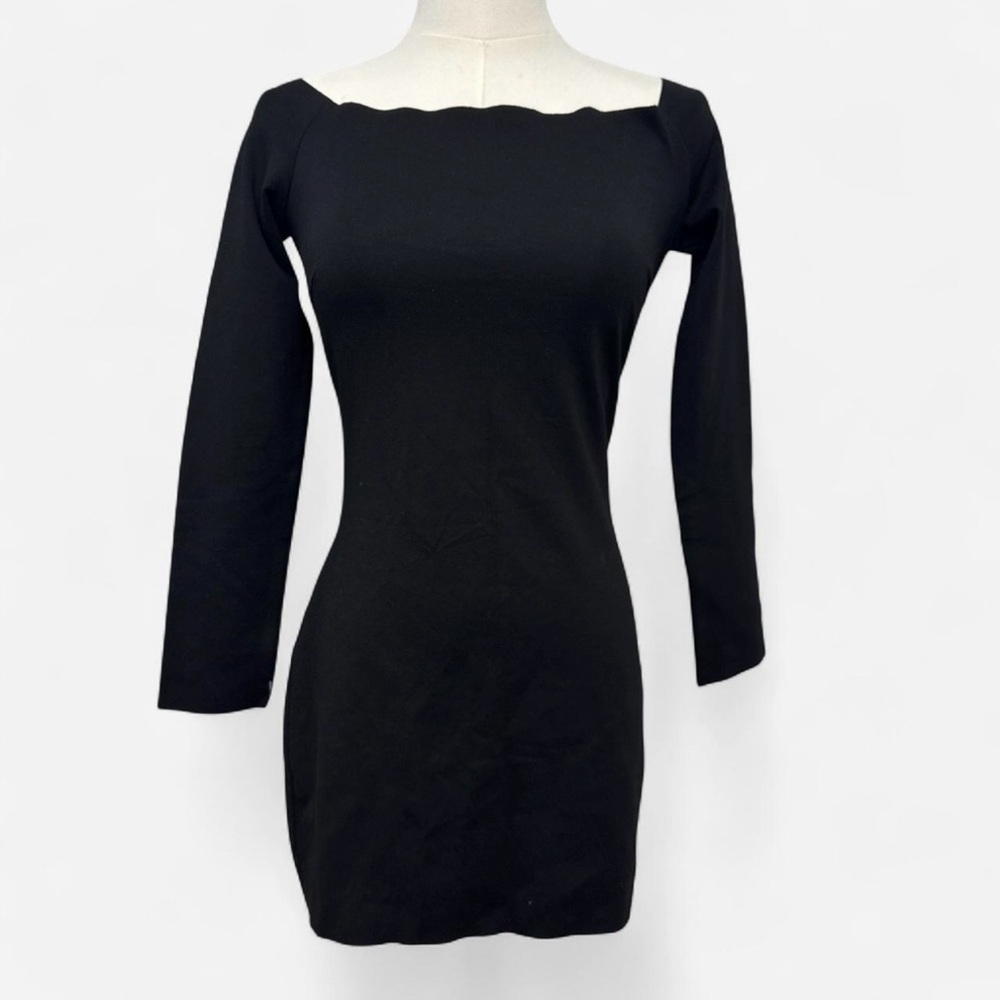 Black Off-Shoulder Mini Dress | Size M | New Without Tags